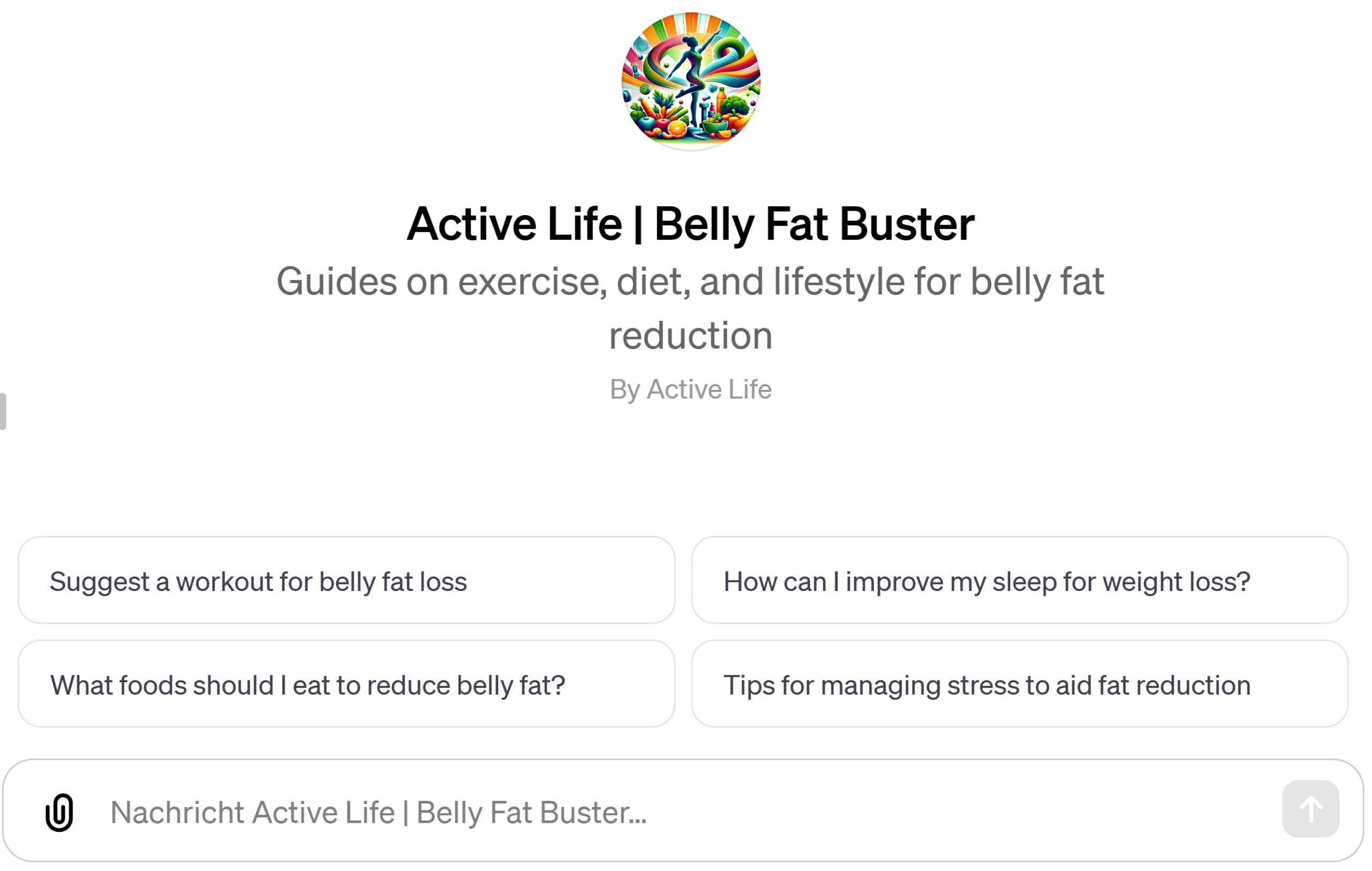 Bauchfett reduzieren! BELLY FAT BUSTER - die geniale GPT-App von Active Life!